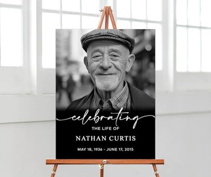 Celebration Life Sign, Custom Memorial Sign, In Loving Memory Sign, Funeral Welcome Sign, Celebration of Life Welcome Sign, Celebration Life Poster -11 - color: Backgrund#11