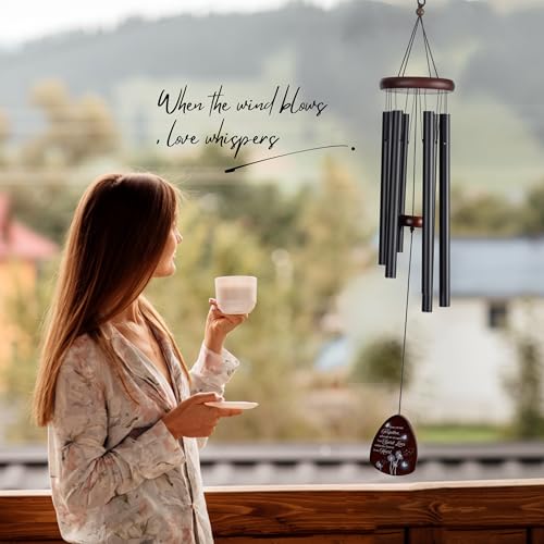 Memorial Wind Chimes for Loss of Loved One, Windchimes in Memory of a Loved One, Sympathy Gift Baskets, Bereavement Condolence Gifts, Memorial Gifts for Loss of Mom, 32" Sympathy Dandelion, Black - size: 32" Dandelions