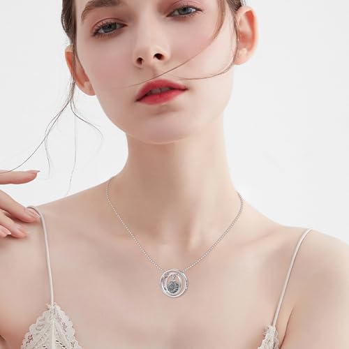 ONEFINITY Urn Necklace for Ashes 18k White Gold Plated Sunflower/Paw Print/Opal Urn Locket Necklace Cremation Jewelry Memorial Keepsake Jewelry Gifts for Women - style: Sunflower