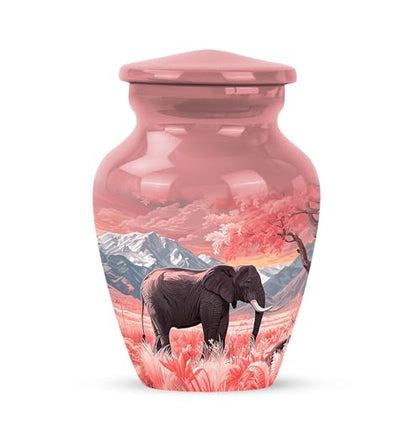 Elephant Small Cremation Keepsake Urns for Adult - Mountain's Keepsake Urn - color: Elephant-4, size: 3-inch