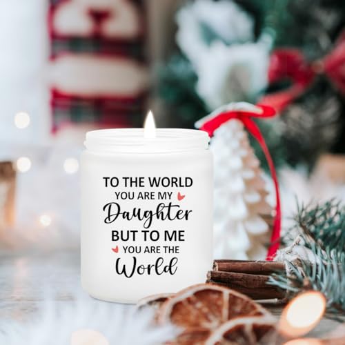Daughter Birthday Gifts - Valentines Day Mothers Day Christmas Gift for Daughter from Mom, Dad - Lavender Scented Candle - color: Daughter Gifts