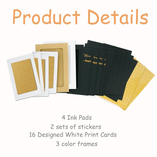 DeerZone Inkless Paw Print Kit,Dog Paw Print Kit,Dog Nose Print Kit - color: Golden, size: Small-Medium 4 Pack