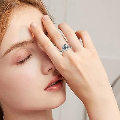 YAFEINI Moon and Star Urn Ring for Ashes Sterling Silver Memorial Keepsake Rings Cremation Jewelry for Women (10)
