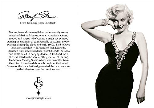 Actress Marilyn Monroe Wearing an LBD Little Black Dress Single Greeting Card