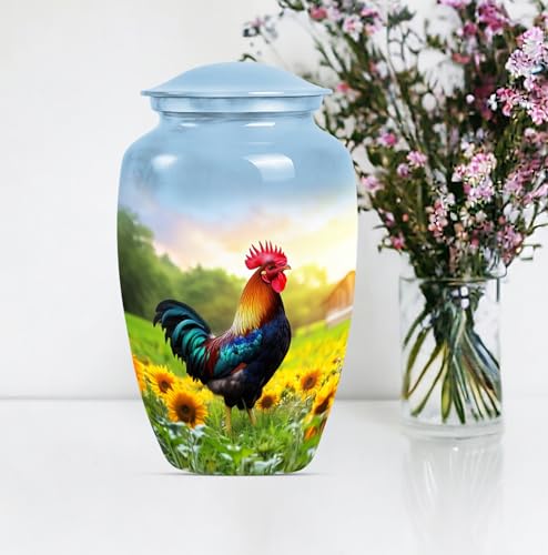 Rooster Urn for Ashes Adult Male - Urns for Women Human Ashes (10inch 1Pc) - size: Large