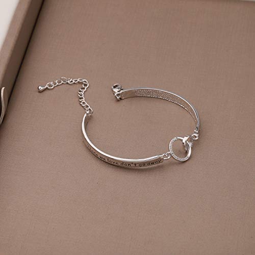 Zuo Bao Memorial Bracelet In Memory Of Dad Mom Sympathy Gift Those We Love Don't Go Away They Walk Beside Us Every Day Loss Jewelry for Her - color: Bracelace S