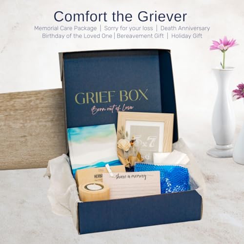 Grief Care Package for Loss of a Loved One, Sympathy Gift, Condolences, Bereavement, Memorial Gift for Funeral, Sorry for Your Loss of Dad Mom Sister Brother Daughter Son Friend