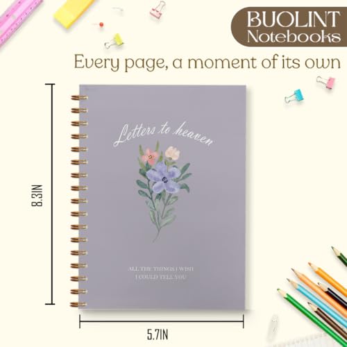 Letters to Heaven Memorial Journal Gift 5.5x8.3in(Purple) - color: Purple