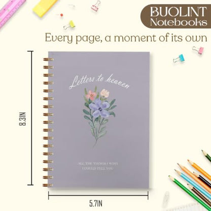 Letters to Heaven Memorial Journal Gift 5.5x8.3in(Purple) - color: Purple