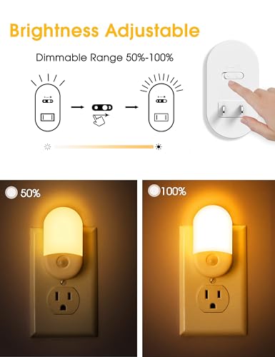 L LOHAS LED Amber Night Light, Night Lights Plug into Wall[4 Pack], 2000K - color: Amber, size: 4 Count (Pack of 1)