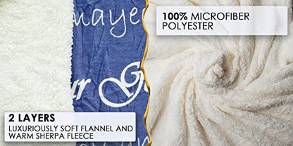 "Compassion Sympathy Blanket - Double Layer 65x50 Throw Blankets | Bed - Healing Gifts for Women , Scripture Blue , super soft, plush, and warm blanket - color: Blue Indigo, size: Isaiah 41:10
