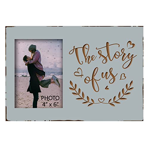 Yudarte Bridal Shower Gift for Bride - Wedding Engagement Gifts for Women Bride to Be,New Couples - Engraved Picture Frame 4x6 Inches Photo - color: warm grey