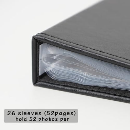 Photo Album 5x7 52 Pockets Pack of 2 Leather Cover Picture Book Holds 5x7 Photos for Wedding, Baby, Family, Graduation - color: Black, size: 5x7 (2 PK)
