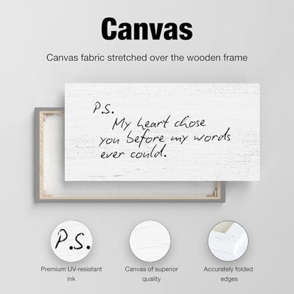 AWESOMETIK Custom Handwriting Sign Canvas Print for Loved One Writing Personalized Handwriting Gifts Handwritten Keepsake Notes into Wood Sign Hand Writing Memorial