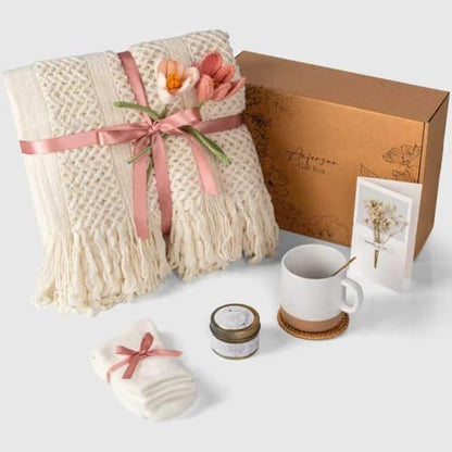 Gift Baskets for Women, Birthday Gifts for Women, Self Care Gift Baskets Care Package, Thank You, Get Well, Sympathy Inspirational Friendship Gifts for Mom, Grandma, Sister,Friends, Girls - color: Pink