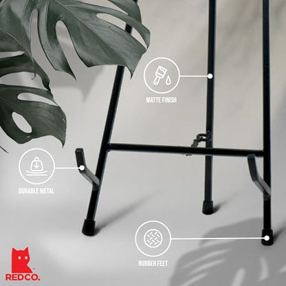 Red Co. 13” Tall Modern Metal Tripod Plate Stand and Art Holder Easel, Black - color: Black, size: Height - 13"