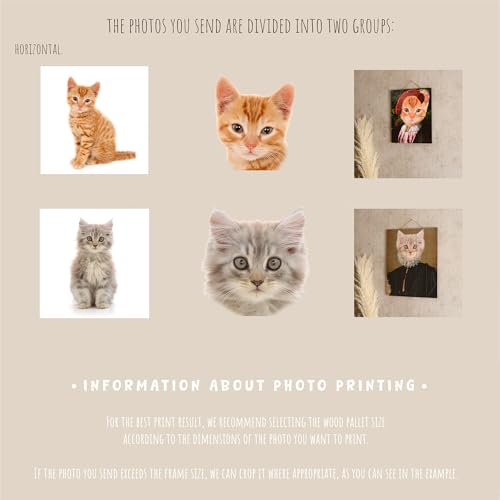 Custom Cat Memorial Wooden Photo Plaque - Personalized Pet Gift - color: Cat Design