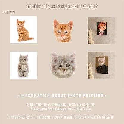 Custom Cat Memorial Wooden Photo Plaque - Personalized Pet Gift - color: Cat Design