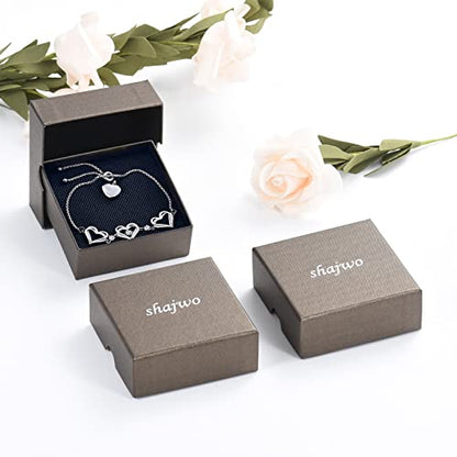 shajwo Heart Urn Bracelet for Ashes for Women - color: Silver-White