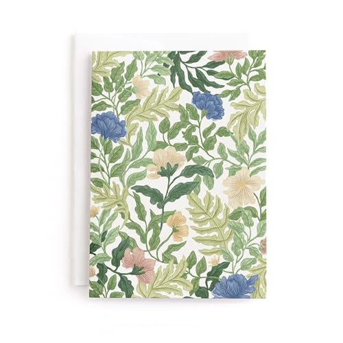 Minted | Blank Greeting Card, 5x7 w/Envelope | Floral Garden - color: Floral Garden