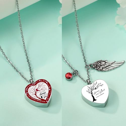 RIPFEVURN Small Mini Sharing Urns for Human Ashes Keepsake Adult Female Male Tree of Life Cremation Jewelry Urn Necklaces for Ashes for Women Men Set of 6(Red)