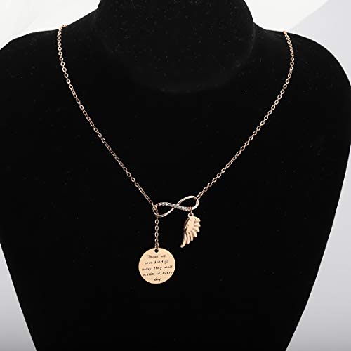 Zuo Bao Memorial Bracelet In Memory Of Dad Mom Sympathy Gift Those We Love Don't Go Away They Walk Beside Us Every Day Loss Jewelry for Her - color: those we love Y necklace RG