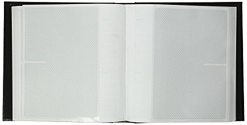 Pioneer Photo Albums DA-200SF/BLK 200 Pocket Sewn Leatherette Frame Cover Photo Album, 4 by 6-Inch, Black - size: 9.5inchesx9.25inchesx2inches