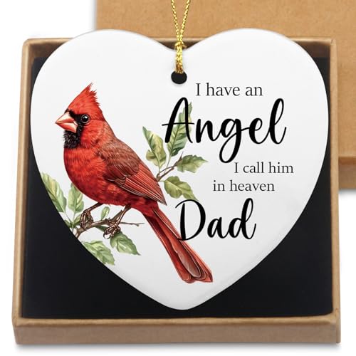 Sympathy Gifts for Loss of Loved One Dad Bereavement Gifts for Loss of Father Dad in Memory Gift I Have an Angel in Heaven I Call Him Daddy Christmas Ornaments