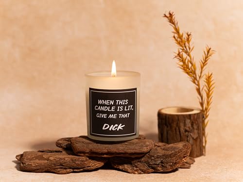 Candles for Men,Husband and Boyfriend, Funny Candles,Sex Candle,Unique Anniversary, Valentine's Day, Birthday, Christmas Gifts, Couple Gift, Single Female Bride Shower Gift, Sandalwood Candle - color: Give Me that Dic*k