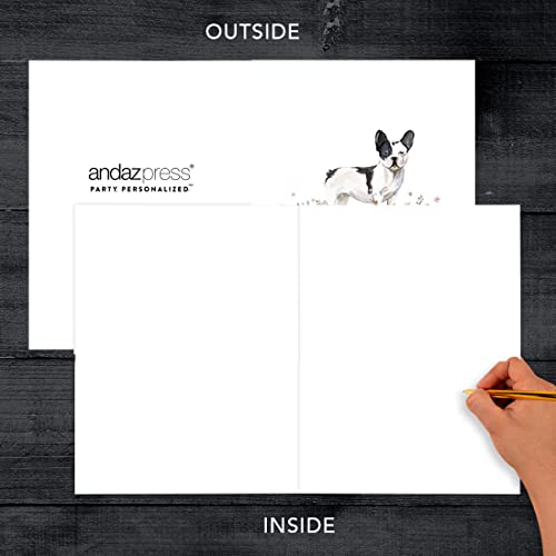 Andaz Press Jumbo Pet Sympathy Card with Envelope, Sorry For Your Loss Card, French Bulldog, Loss Of Pets Dog Grief Bereavement Card with Big Blank Space to Send to Friends, Family, 8.5" x 11", 1-Pack - color: French Bulldog 1