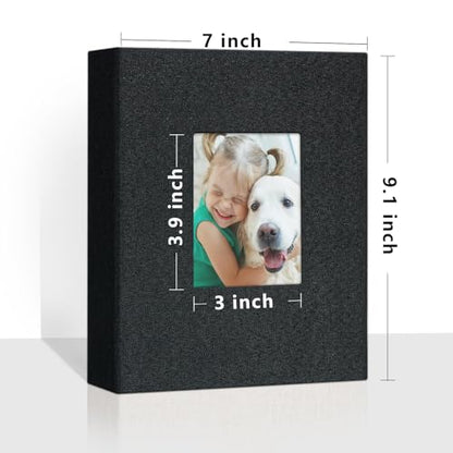 Vienrose 4x6 Small Photo Album, 2 Pack, 200 Photos, Black | Linen Cover, Mini Photo Album, Baby Memory Book, Wedding Family Travel - color: Black, size: 4x6 100 Pockets
