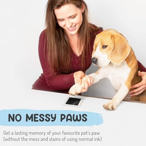 Inkless Paw Print Kit for Dogs | Pet Paw Print Impression Kit | Dog Ink Paw Print Kit | Pet Paw Print Kit | an Easy to Use Paw Print Stamp Pad for Dogs | Contains an Ink Pad for Dog Paw Prints