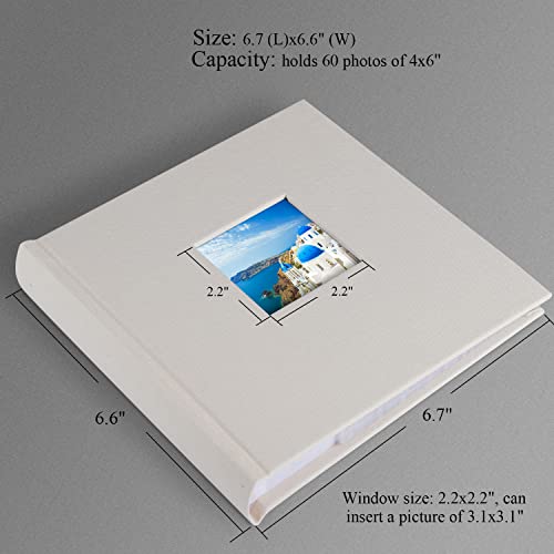 1DOT2 Small Photo Album 4x6, Hold 60 Photos with Memo, Beige - color: Beige, size: 4x6