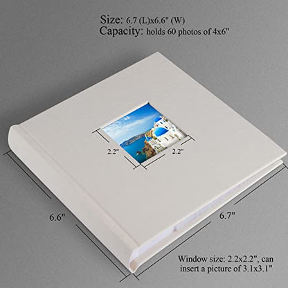 1DOT2 Small Photo Album 4x6, Hold 60 Photos with Memo, Beige - color: Beige, size: 4x6