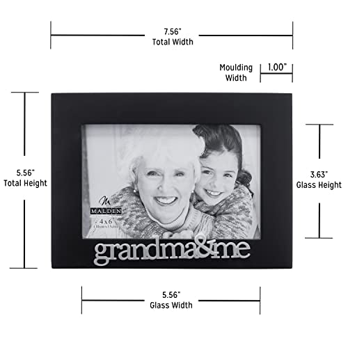 Malden International Designs Grandma and Me Expressions Picture Frame, 4x6, Black - style: Grandma and Me