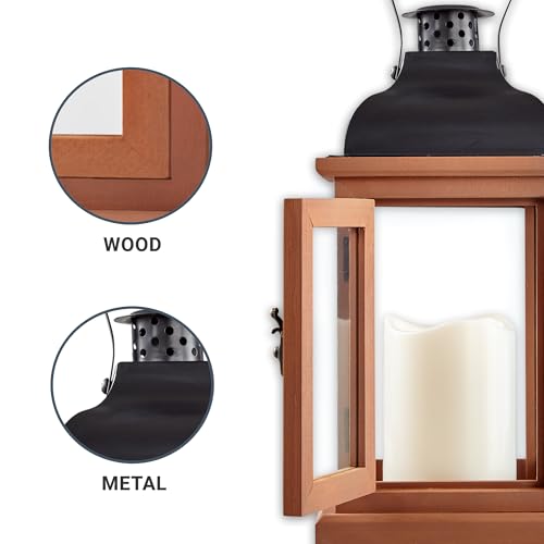 Let's Make Memories Personalized Memorial Lantern - Sympathy - Condolences - in Memory - LED Candle - Automatic Timer - Wood/Metal - Comfort & Light - style: Comfort & Light