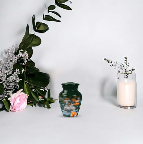 Metal Duck Cremation Urn - Small, Multicolor, Polished, 3 Inch, Adult Male - size: #2 (Set of 1)