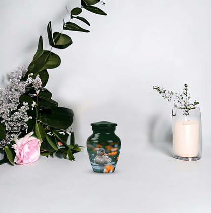 Metal Duck Cremation Urn - Small, Multicolor, Polished, 3 Inch, Adult Male - size: #2 (Set of 1)