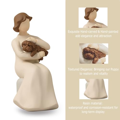 Dog Memorial Gifts for Loss of Dog Mom Gifts for Women Dog Sympathy Gifts Christmas for Mom Dog Statue Passing Away Gifts for Grandma Birthday Gifts Mom Figurines Dog Bereavement Gifts for Dog Lovers