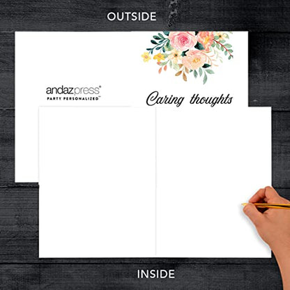 Andaz Press Jumbo Sympathy Card with Envelope, Sorry For Your Loss Card, Caring Thoughts Are With You, Pets, Condolences Card with Big Blank Space to Send to Friends, Family, 8.5" x 11", 1-Pack - color: Caring Thoughts Are With You 1