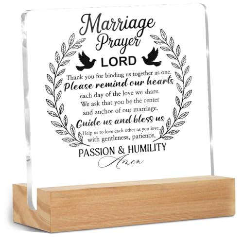 Marriage Prayer Gifts Acrylic Sign, Acrylic Office Desk Decoration - color: Marriage Prayer Gifts
