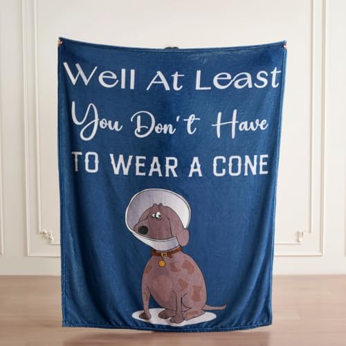 Thinking of You Gifts for Women Men – Get Well Blanket 50x60 Inch, Navy Flannel Comfort Blanket, Sympathy Throw for After Surgery, Chemo, Illness, Recovery - color: Get Well-dog
