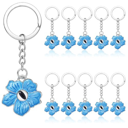 Sureio 10 Pcs Forget Me Not Seeds Keychains Gift for Funeral Wedding