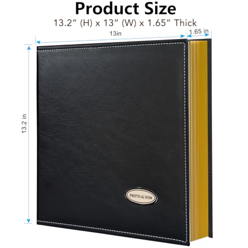 Zoview Self-Adhesive Photo Album, Dust-free, glue free and waterproof Scrapbook Album, Family album, Leather Cover, Hand Made DIY Albums Holds 3x5, 4x6, 5x7, 6x8,8x10 photos - color: Black, size: Large