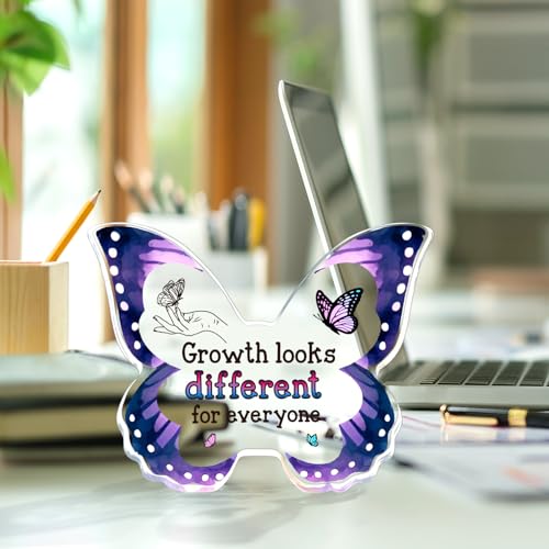 Inspirational Gifts for Women Friends, Motivational Office Desk Gifts for Coworker Employee College Students Christmas, Administrative Professional Day Gifts, Encouragement Decorative Signs Plaques - style: Growth