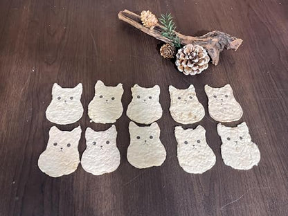 10pcs Cat Memorial Gifts for Loss of Cat Plantable Paper Forget-me-not Seed | Eco-Friendly Sympathy Cards for Cat Lovers, Pet Loss Gifts with Cat Theme, Cat Birthday Gift for Gardening Enthusiasts