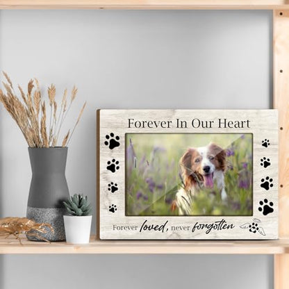 Pet Memorial Frame Wooden Picture Frames Sympathy Pet Loss Gift Picture Frames for Desk Loss of a Dog Sympathy Gift Dog Passing Away Gifts Loss of Pet Dog Memory Gifts Picture Frame 4x6 - Jk0247 - color: XK06