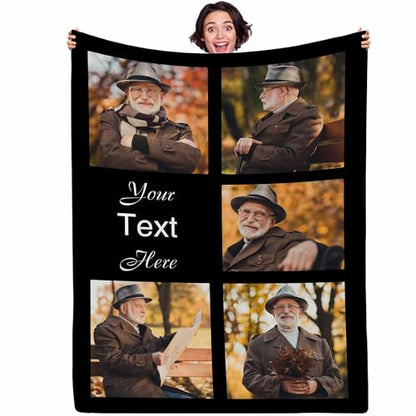 Personalized Blanket for Father's Day | Custom Photo Gift for Dad, Husband, Grandpa - Customized Style 11 - color: Style 11