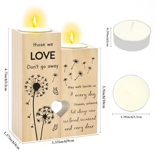 Sympathy Gifts for Loss of Loved One - Sympathy Candle Holder Candlestick Memorial Bereavement in Memory of Condolences Remembrance Gifts for Loss of Mom Dad Grandma Grandpa