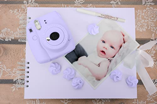 Never Ever Land Scrapbook Album – 12x10 Purple Scrap Book. Scrapbooking Supplies, Memory Book, Wedding Guest Book, Photo Album, Baby Shower Gifts, Valentines, Engagement Gifts, and Anniversary - color: Lavender
